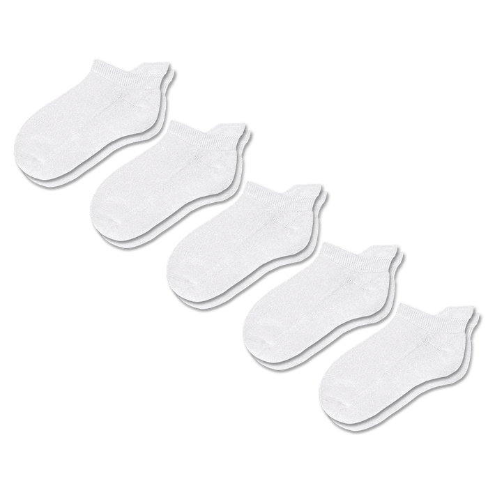 Viasox White Ankle Socks Bundle 5-Pack front view