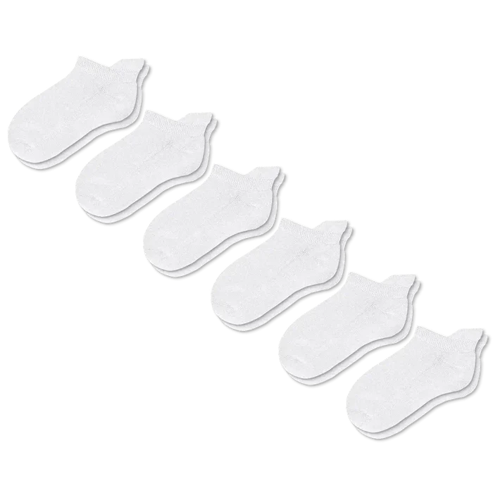 Viasox White Ankle Socks Bundle 6-Pack front view