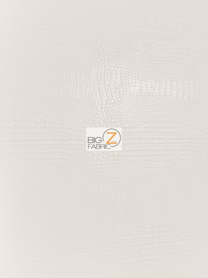 White Crocodile Marine Vinyl Fabric / Sold By The Yard