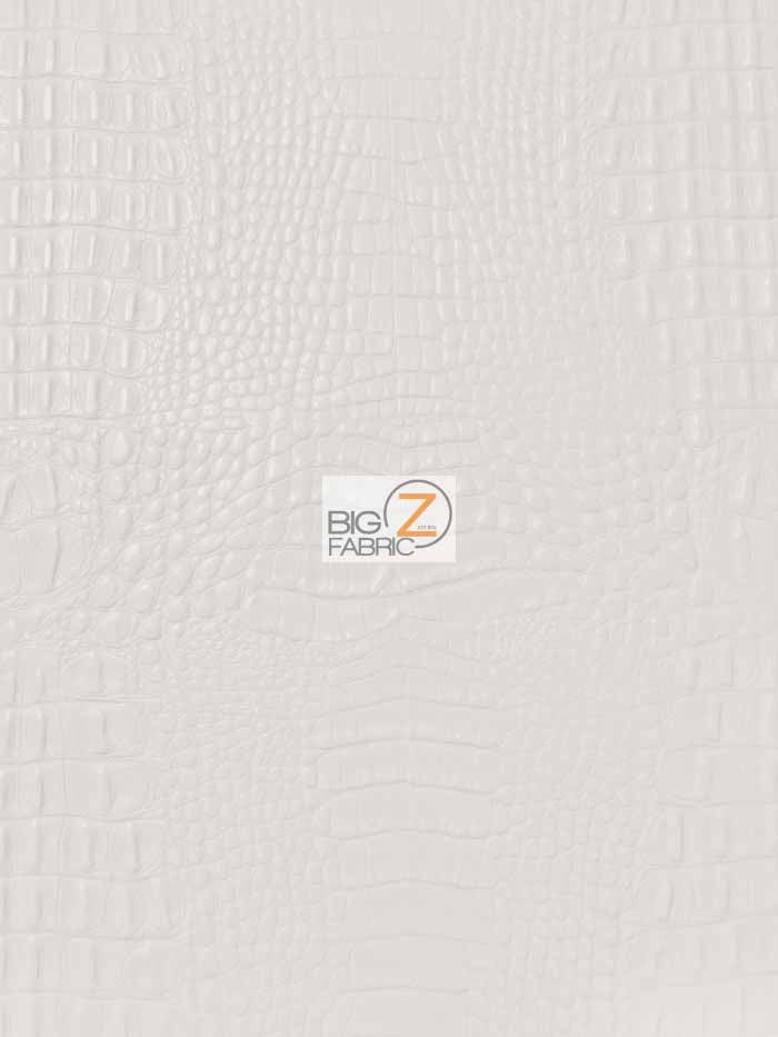 White Crocodile Marine Vinyl Fabric / Sold By The Yard