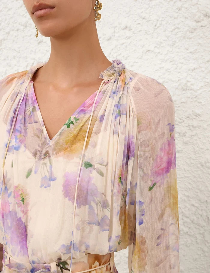 Zimmermann Luna Ruffle Billow Blouse - Cream Dahlia Apparel > Women > Clothing > Shirts & Tops > Shirts > Button-Up Shirts > Zimmermann Hyde Boutique