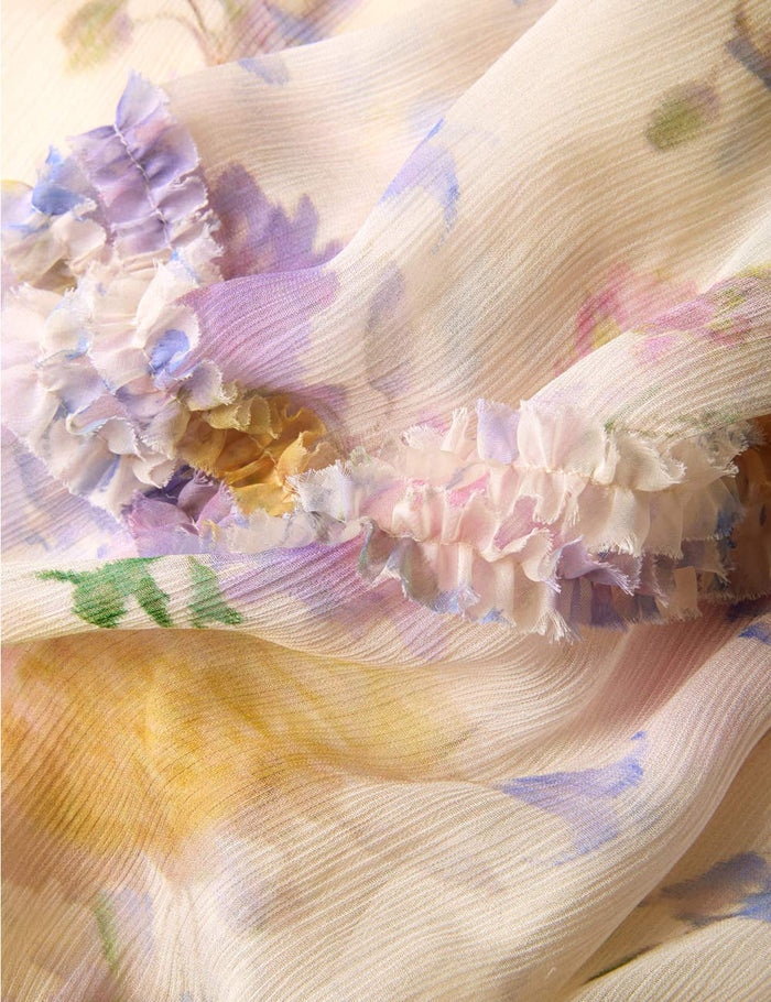 Zimmermann Luna Ruffle Billow Blouse - Cream Dahlia Apparel > Women > Clothing > Shirts & Tops > Shirts > Button-Up Shirts > Zimmermann Hyde Boutique