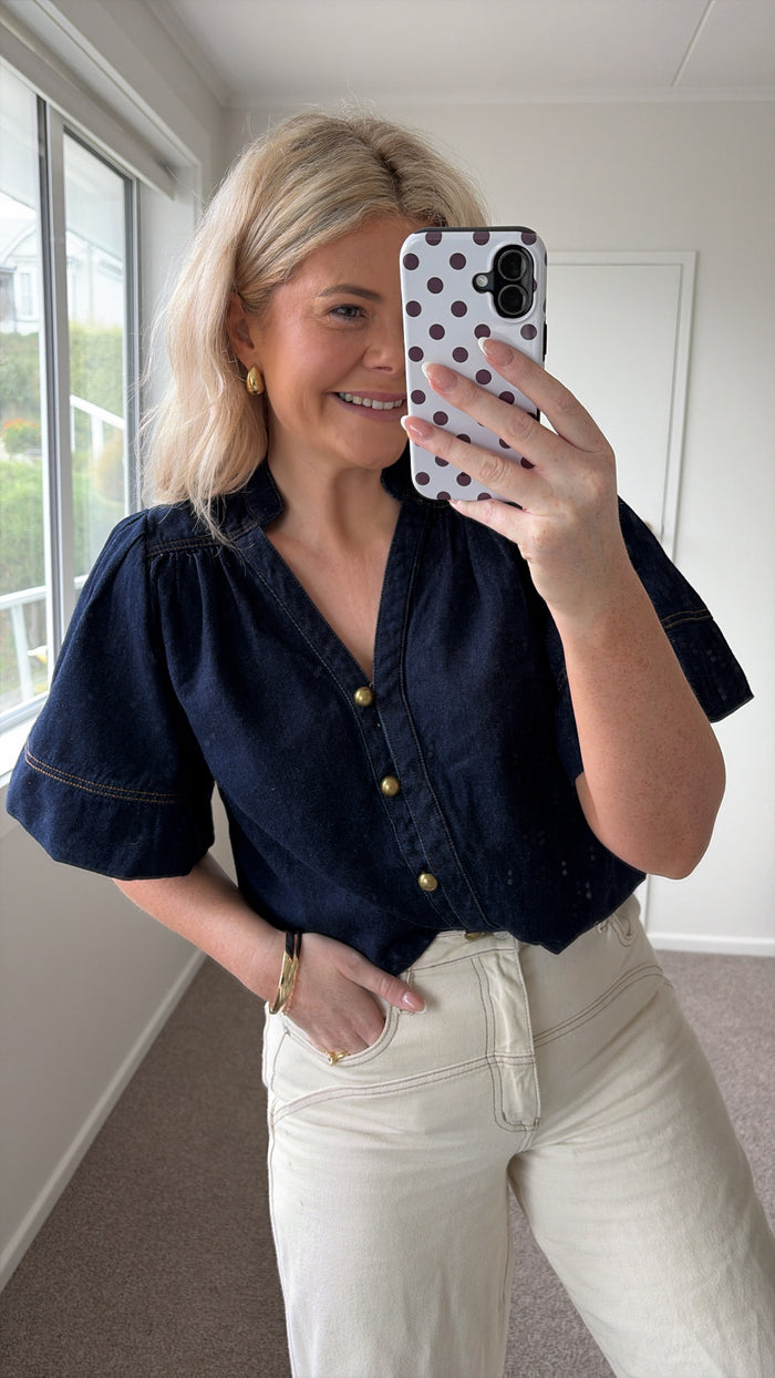 Zoe Kratzman Magnify Top - Dark Denim Hyde Boutique