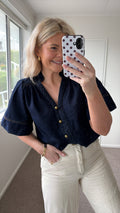Zoe Kratzman Magnify Top - Dark Denim Hyde Boutique